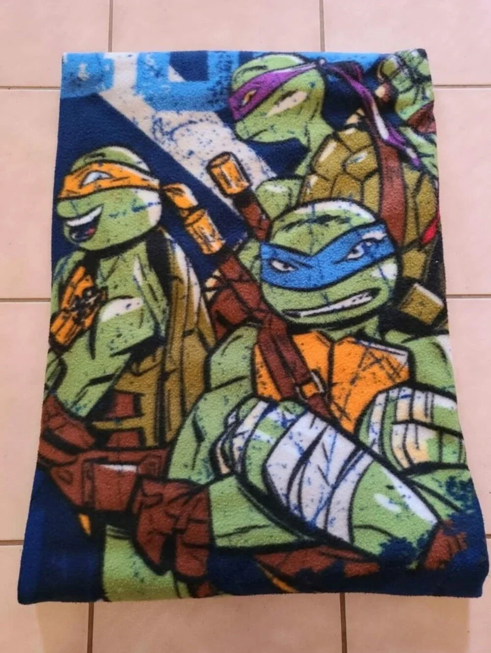 Blanket Teenage Mutant Ninja Turtles Blue Graphic Throw Blanket by Nickelodeon